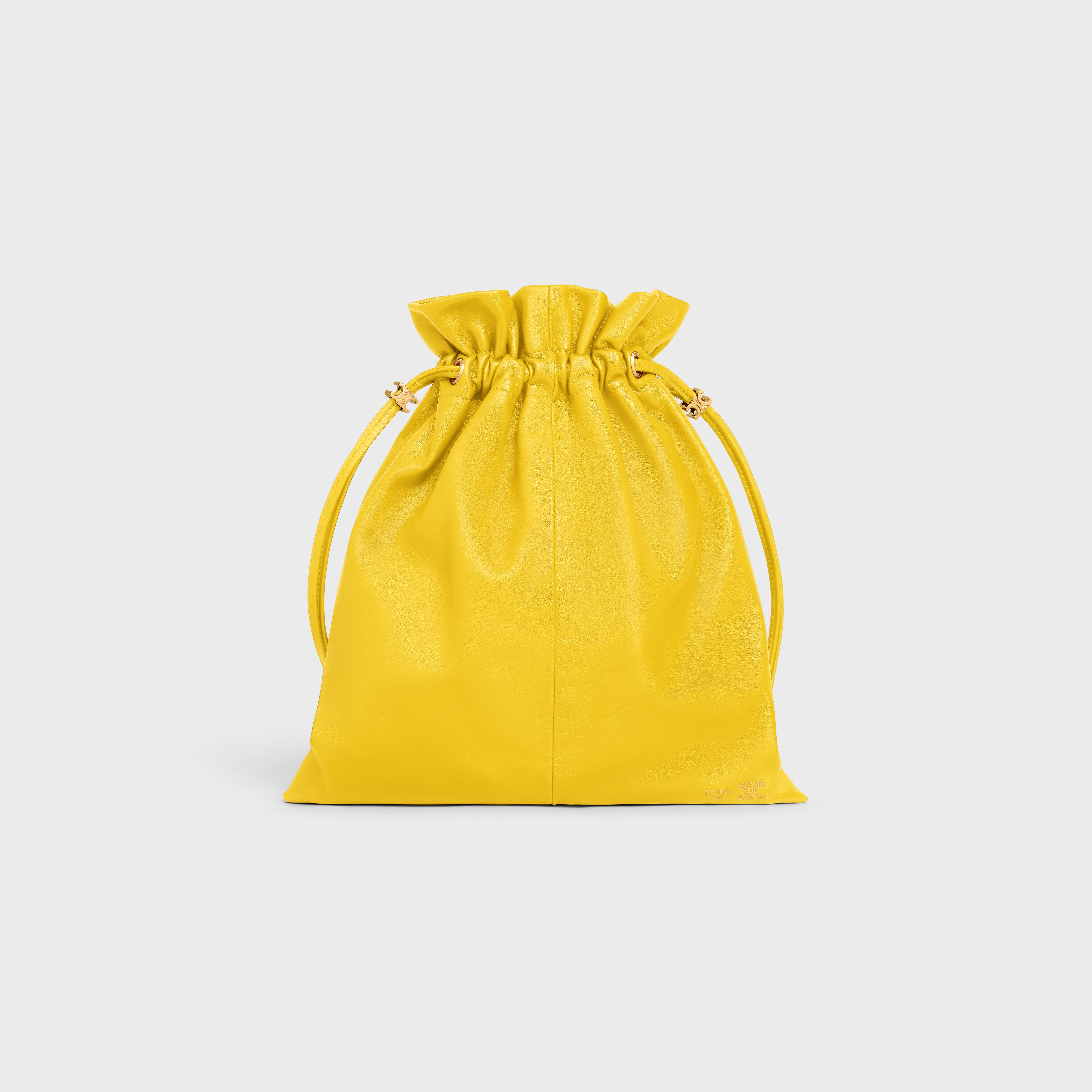SMALL CRYSTAL POUCH IN LAMBSKIN - ULTRA YELLOW | CELINE